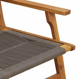 Garden Chairs with Table 3 pcs Grey Solid Acacia Wood 3214438