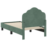 Toddler Bed Frame with Headboard Sea Green 70 x 140 cm Velvet 42010934