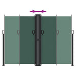 ZNTS Retractable Side Awning Dark Green 180x1200 cm 4004845