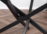 Dining Table with Clear Tempered Glass Top, Round Table with Metal Legs, Modern Kitchen Table for T3398P329932
