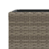 Garden Planters 3 pcs Grey Poly Rattan 366397