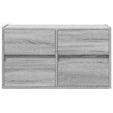 TV Wall Cabinet with LED Lights Grey Sonoma 80x31x45 cm 852290