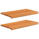 Window Sills 2 pcs Light Brown 80x 40 x 2 cm Solid Beech Wood 42048200