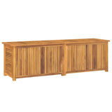 Garden Storage Box with Bag 175x50x55 cm Solid Wood Teak 363273