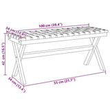 Garden Bench Dark Blue Solid Wood Acacia and Fabric 366516