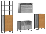 Bathroom Furniture Set 4 pcs Grey Sonoma Engineered Wood 3403055