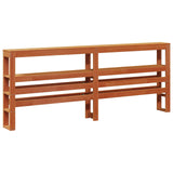 Bed Frame with Headboard Wax Brown 180 x 200 cm Solid Pine Wood 3422753