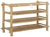 Shoe Rack with Shelf Natural 4-tier Bamboo 42028050