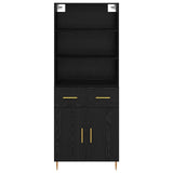 Highboard Black Oak 69.5 x 34 x 180 cm Engineered Wood 3416100