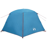 Backpacking Tent Blue 4-Person 185T Polyester with PU Coating 42017413