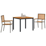 Garden Dining Set 3 pcs Grey and Brown Poly Rattan 3365491