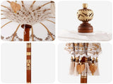 Balinese Parasol Cream 95 x 95 x 260 cm Cotton and solid wood 3356908