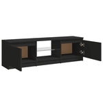 ZNTS TV Cabinet with LED Lights Black 120x30x35.5 cm 804284