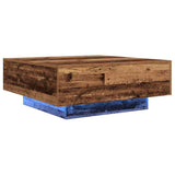 Coffee Table Old Wood and Blue 80 x 80 x 31 cm Engineered Wood 863000