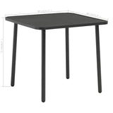 44262 5 Piece Outdoor Dining Set Steel Dark Grey