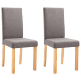 Dining Chairs 2 pcs Taupe Fabric 249232