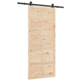 Sliding Door Natural 80 x 208 cm Solid Pine Wood 3445644