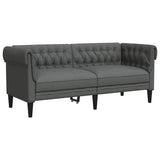 Living Room Couch 2 pcs Dark Grey 201.5 x 74.5 x 74.5 cm Fabric 3385857