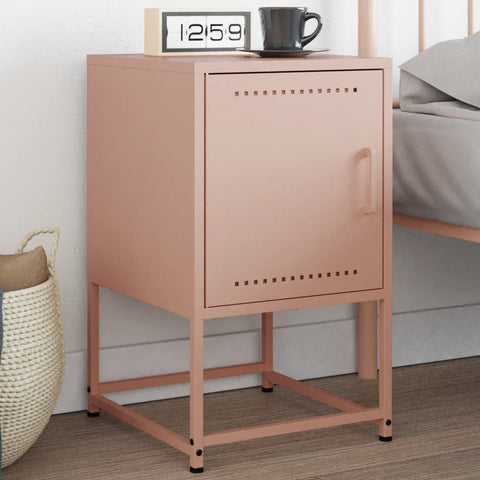 ZNTS Bedside Cabinet Pink 36x39x60.5 cm Steel 846448