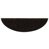 Stair Mats Self-adhesive 15 pcs 56x17x3 cm Dark Brown Half Round 322348