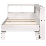 Bookcase Bed without Mattress White 100x200cm Solid Wood Pine 3324545