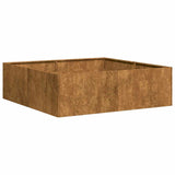 Planter Rusty 100x100x30 cm Weathering Steel 860814