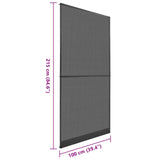 Hinged Insect Screen Manual Anthracite and Black 100 x 215 cm 42047077
