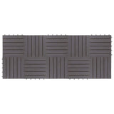 Decking Tile 10 pcs Grey 30 x 30 cm Acacia Hardwood 42046711