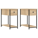 ZNTS Bedside Cabinets 2 pcs Sonoma Oak 30x60x60 cm Engineered Wood 826056