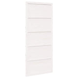 Barn Door White 100 x 2.5 x 208 cm Solid Pine Wood 42047136