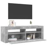 TV Cabinet with LED Lights Concrete Grey 120x35x40 cm 804314