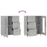 Sideboard Concrete Grey 69.5x34x90 cm Engineered Wood 828024