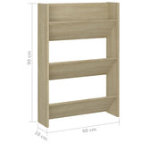 Wall Shoe Cabinets 2 pcs Sonoma Oak 60x18x90 cm Engineered Wood 806766