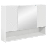Mirror Cabinet White 80 x 17 x 55 cm Engineered Wood 883354