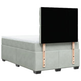 Box Spring Bed with Mattress Light Grey 120x190 cm Small Double Velvet 3290864