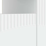LED TV Cabinet White Engineered Wood 897345