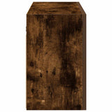 Bathroom Wall Cabinet Smoked Oak 100x25x40 cm Engineered Wood 860107