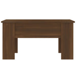 ZNTS Coffee Table Brown Oak 79x49x41 cm Engineered Wood 819283