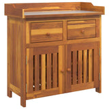 Garden Cabinet Natural 78 x 36.5 x 78cm Solid Acacia Wood 42001368