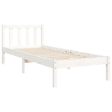Bed Frame without Mattress White 100x200 cm Solid Wood Pine 3192092