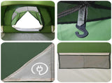 Cabin Tent with Rainfly Water-Resistant 10-Person Green 42042254