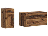 2 Piece Bathroom Cabinet Set UTRECHT Old Wood Engineered Wood 3417736