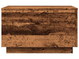 Coffee Table with LED Lights Old Wood 50x50x40 cm 857720