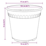 Plant Pots 24 pcs Black 17 x 14 cm Plastic 3403268