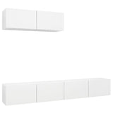 ZNTS TV Cabinets 3 pcs White Engineered Wood 3078703