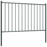 Fence Panel Woerden with Posts Steel 1.7x0.75 m Anthracite 145212