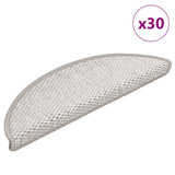 Stair Mats Self-adhesive Sisal-Look 30 pcs 56x17x3 cm Platina 3365858