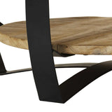 244675 Coffee Table Solid Rough Mango Wood 65x32 cm