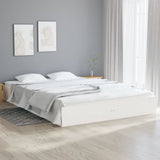 Bed Frame without Mattress White Solid Wood 140x200 cm 820043