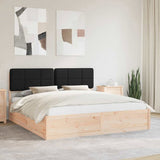 Bed Frame with Upholstered Headboard Black 180 x 200 cm 3398181